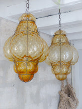 Load image into Gallery viewer, Rare Pair Venitian Lantern Ceiling Light 20TH Vintage Italian chandelier Murano
