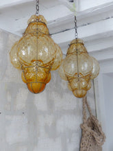 Load image into Gallery viewer, Rare Pair Venitian Lantern Ceiling Light 20TH Vintage Italian chandelier Murano
