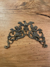 Load image into Gallery viewer, Vintage French Gilded Bronze Eagle Pediment Hardware Salvage Angel Cherub
