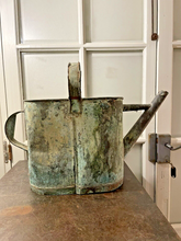 Load image into Gallery viewer, 20th Century French Watering Can with Green patina / Ancien Arrosoir Garden Zinc
