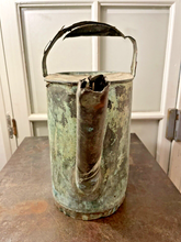 Load image into Gallery viewer, 20th Century French Watering Can with Green patina / Ancien Arrosoir Garden Zinc
