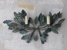 Load image into Gallery viewer, Charming Delicate Large Vintage French Metal Copper Foliage Wall Light Sconce
