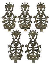 Load image into Gallery viewer, 19TH Empire Set 5x Antique French Gilded Bronze Pediment Parts Hardware Salvage
