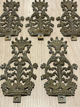 Load image into Gallery viewer, 19TH Empire Set 5x Antique French Gilded Bronze Pediment Parts Hardware Salvage
