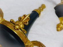 Load image into Gallery viewer, Antique PAIR French Empire Wall Light Sconce 2 Lights Gilded Bronze 1930 RARE
