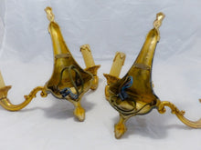 Load image into Gallery viewer, Antique PAIR French Empire Wall Light Sconce 2 Lights Gilded Bronze 1930 RARE
