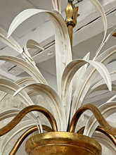 Load image into Gallery viewer, Nice Gilded Enameled Chandelier Ceiling 70&#39;s Regency Mid Century HANS KOGL Style
