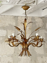 Load image into Gallery viewer, Gorgeous Wheat Gilded Chandelier Ceiling 70&#39;s Regency Mid Century HANS KOGL Styl
