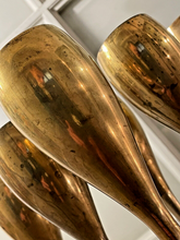 Load image into Gallery viewer, Charming Set of x6 Vintage Champagne Flutes - Brass &amp; Silverplated Metal - 9&quot;
