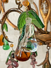 Load image into Gallery viewer, Gorgeous Antique Chandelier Handmade Glass Drops Fruits 1920 MURANO 4 lights
