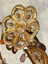 Load image into Gallery viewer, Gorgeous Antique Chandelier Handmade Glass Drops Fruits 1920 MURANO 4 lights
