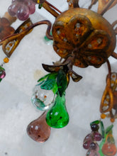 Load image into Gallery viewer, Gorgeous Antique Chandelier Handmade Glass Drops Fruits 1920 MURANO 4 lights
