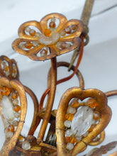 Load image into Gallery viewer, Gorgeous Antique Chandelier Handmade Glass Drops Fruits 1920 MURANO 4 lights
