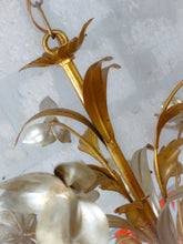 Load image into Gallery viewer, Silver &amp; Gilded Enameled Chandelier Ceiling 70&#39; Regency Mid Century HANS KOGL St
