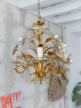 Load image into Gallery viewer, Silver &amp; Gilded Enameled Chandelier Ceiling 70&#39; Regency Mid Century HANS KOGL St
