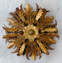 Load image into Gallery viewer, BANCI Mid Century Murano Ceiling Wall Light Gilded Tole Chandelier BAGUES Style
