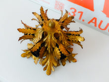 Load image into Gallery viewer, BANCI Mid Century Murano Ceiling Wall Light Gilded Tole Chandelier BAGUES Style
