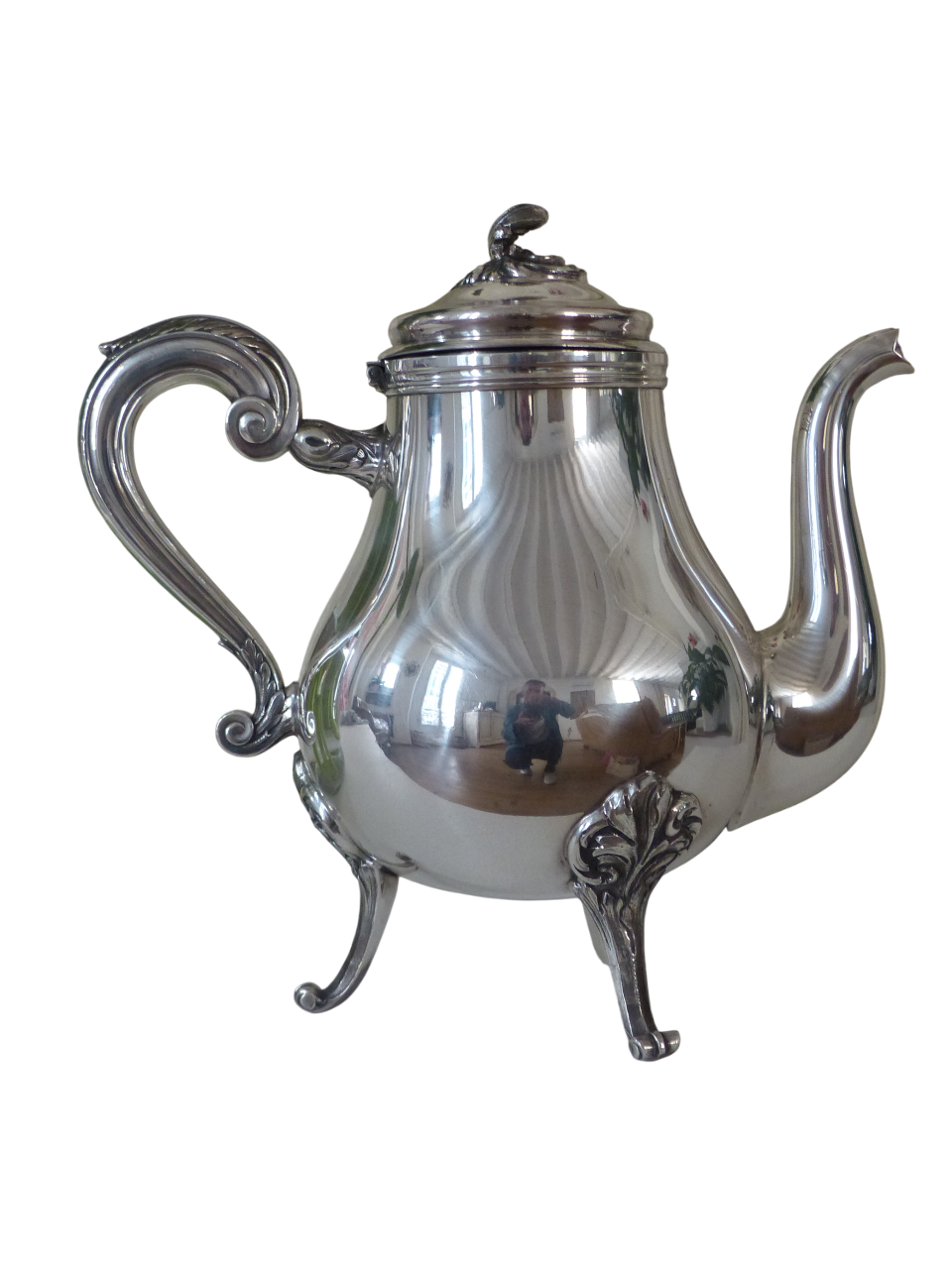 CHRISTOFLE MARLY Gorgeous Vintage Tea Pot  Silverplated Louis XV Style