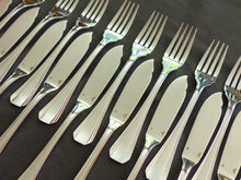Load image into Gallery viewer, CHRISTOFLE BOREAL Fish Set for 12 people fish Brilliant Service poisson 24pcs
