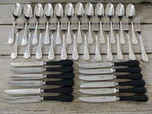 Load image into Gallery viewer, CHRISTOFLE PERLES Table Dinner set 12 Place settings 36pc Brilliant luster
