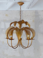 Load image into Gallery viewer, HANS KOGL Rare Palm Ceiling 70's Hollywood Regency Mid Century JANSEN Chandelier
