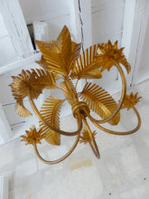 Load image into Gallery viewer, HANS KOGL Rare Palm Ceiling 70's Hollywood Regency Mid Century JANSEN Chandelier

