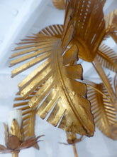 Load image into Gallery viewer, HANS KOGL Rare Palm Ceiling 70's Hollywood Regency Mid Century JANSEN Chandelier
