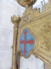 Load image into Gallery viewer, Antique Enameled Large Crown Sanctuary Church Chandelier Ceiling Religious 19TH
