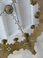 Load image into Gallery viewer, Antique Enameled Large Crown Sanctuary Church Chandelier Ceiling Religious 19TH
