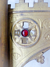 Load image into Gallery viewer, Antique Enameled Large Crown Sanctuary Church Chandelier Ceiling Religious 19TH
