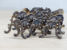 Load image into Gallery viewer, Antique set 12x French Knife Rests Silverplated Shell Louis XV Rococo 1900s
