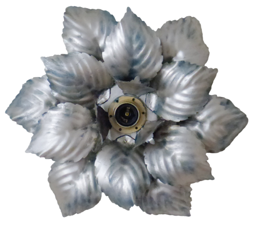 Vintage Mid Century Italian Ceiling Wall Light Painted Tole Chandelier MASCA