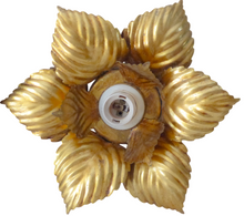 Load image into Gallery viewer, Vintage Mid Century Italian Ceiling Wall Light Gilded Tole Chandelier MASCA

