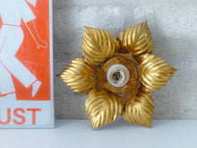 Load image into Gallery viewer, Vintage Mid Century Italian Ceiling Wall Light Gilded Tole Chandelier MASCA
