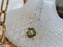 Load image into Gallery viewer, 1950 Vintage French 3 Arms Ormolu Bronze Cut Crystal Chandelier Ceiling Empire
