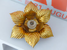 Load image into Gallery viewer, Vintage Mid Century Italian Ceiling Wall Light Gilded Tole Chandelier MASCA
