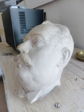Load image into Gallery viewer, Gorgeous Antique Notable Man face Head Bust Plaster style Art Sculpture 1900
