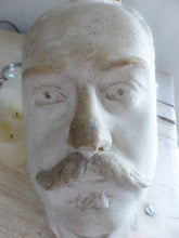 Load image into Gallery viewer, Gorgeous Antique Notable Man face Head Bust Plaster style Art Sculpture 1900

