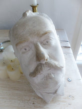 Load image into Gallery viewer, Gorgeous Antique Notable Man face Head Bust Plaster style Art Sculpture 1900
