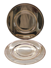 Load image into Gallery viewer, 13" CHRISTOFLE Silverplated PAIR Charger Presentation Plate MINT Rare
