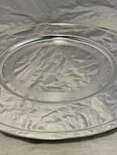 Load image into Gallery viewer, 13" CHRISTOFLE Silverplated PAIR Charger Presentation Plate MINT Rare
