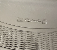 Load image into Gallery viewer, 13" CHRISTOFLE Silverplated PAIR Charger Presentation Plate MINT Rare
