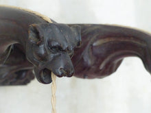 Load image into Gallery viewer, 19TH Pair Antique French Carved Wood Gothic Chimera Wall Light Sconce Gargoye
