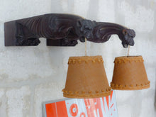 Load image into Gallery viewer, 19TH Pair Antique French Carved Wood Gothic Chimera Wall Light Sconce Gargoye
