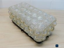 Load image into Gallery viewer, Applique Plafonnier Verre Pressé 1960 Lustre Ceiling 22x12 Helena Tynell Limburg

