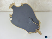 Load image into Gallery viewer, Charming Vintage French Pair Wall Lights Sconces Gilded Bronze Rare Curved Glass
