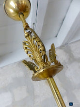 Load image into Gallery viewer, 1950 Vintage French 3 Arms Ormolu Bronze Brass Chandelier Ceiling Empire Palm
