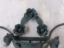 Load image into Gallery viewer, Antique 1920s Ventian Gorgeous Grape &amp; Flower Wall Light Sconce Roses Rare
