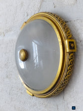 Load image into Gallery viewer, Gorgeous PAIR Vintage French Empire Ceiling Gilded Bronze Glass 1950s HOLOPHANE
