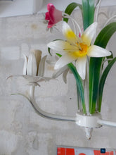 Load image into Gallery viewer, 60's Charming Florentine Chandelier Enameled Metal Tole Flowers Italian Ceiling3
